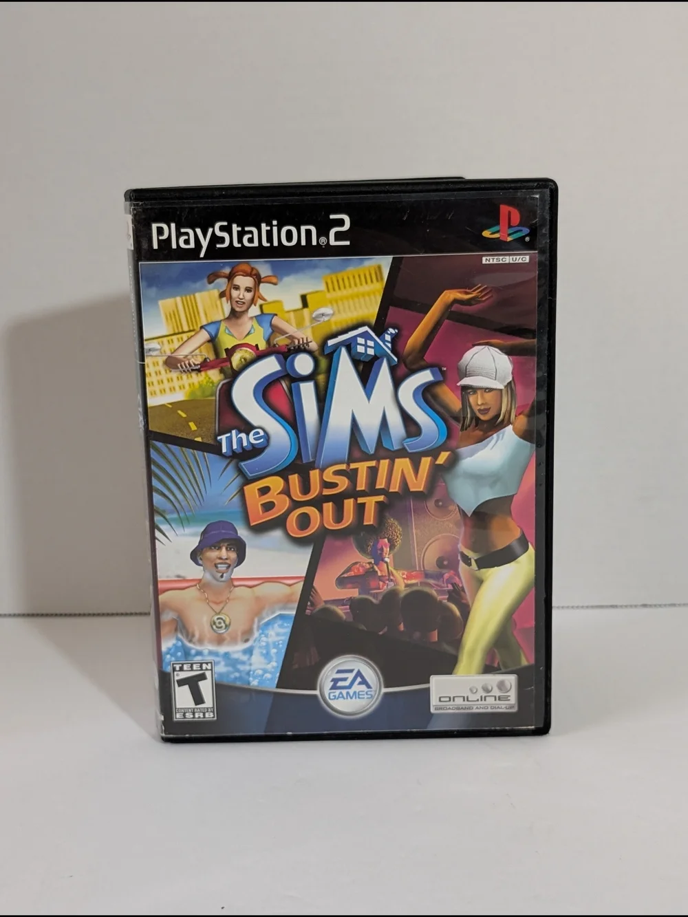 Sony PlayStation 2 The Sims Bustin' Out - Black, Blue, Yellow, Pink
